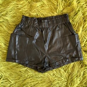 Wilfred Black Pleather Shorts !!!